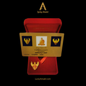 Amulet Kim Sí Điểu – Luang Phor Wara chùa Pho Thong – B.E 2540 – Vàng nguyên khối