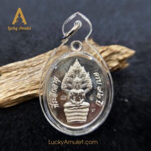 Rian Nak Prok – Amulet thần rắn Naga bảo vệ đức Phật – Nur Ngern – B.E 2558 – Luang Pu Zhi – Mã code: 9